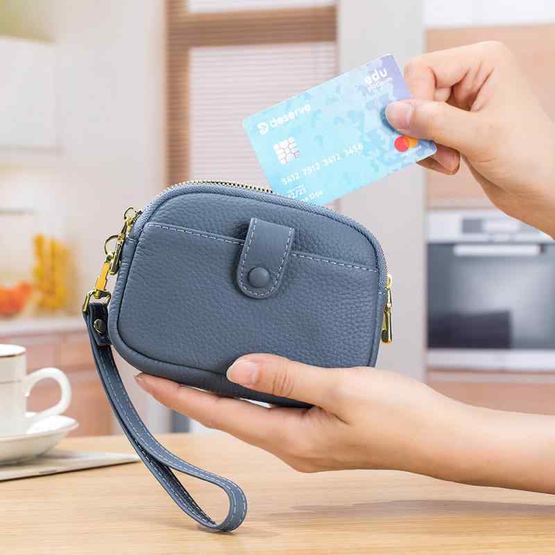 小銭入れ レディース コインケース ミニ ユニセックス 革 大容量 ジッパー 収納袋 多機能 小型 ブラック ブルー グリーン