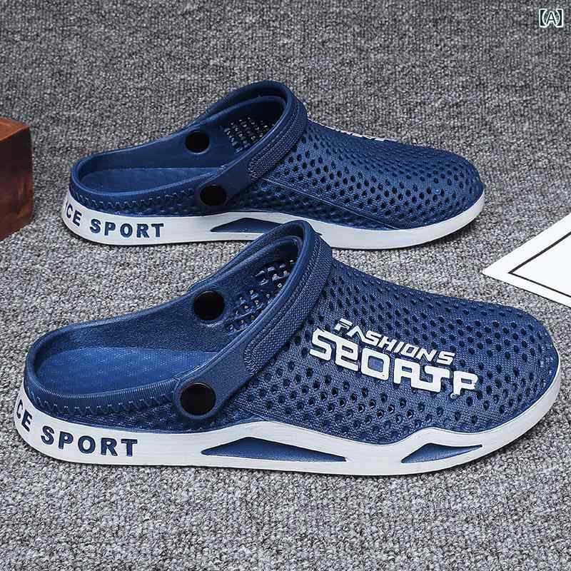 ビーチサンダル メンズ カジュアル アウトドア レジャー スポーツ 滑り止め 通気性 厚底 ブルー グレー ブラック