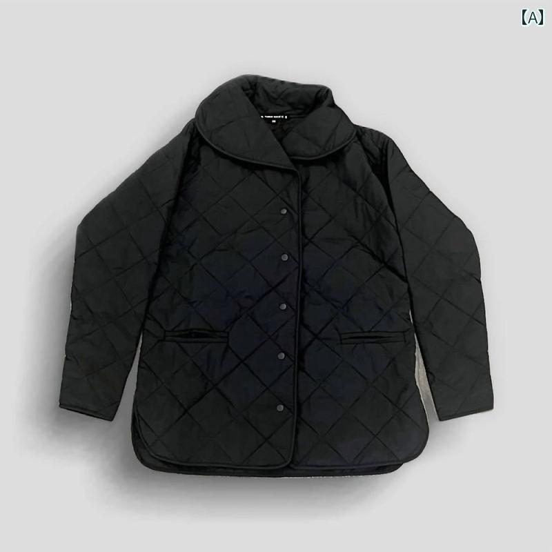 キルティングジャケット 春 コート レディース アメリカ ブラック