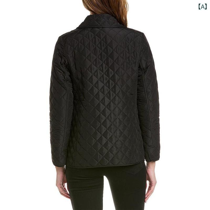 キルティングジャケット アメリカ ニューヨーク レディース ショート 防風 暖かい カジュアル ブラック