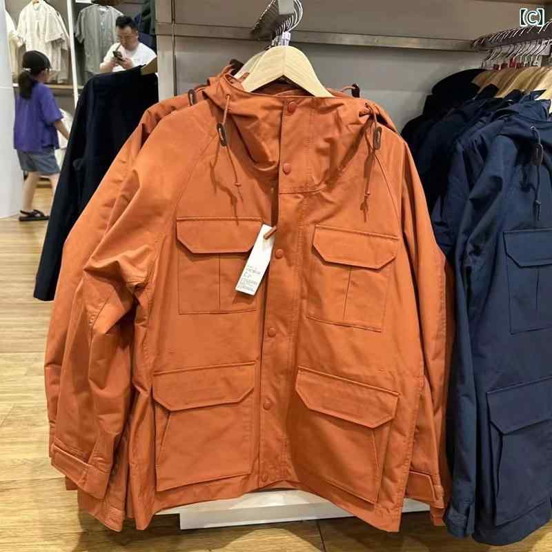 ジャケット 男女兼用 カップル 登山用 アウター フード付き パーカー ジャンパー ...
