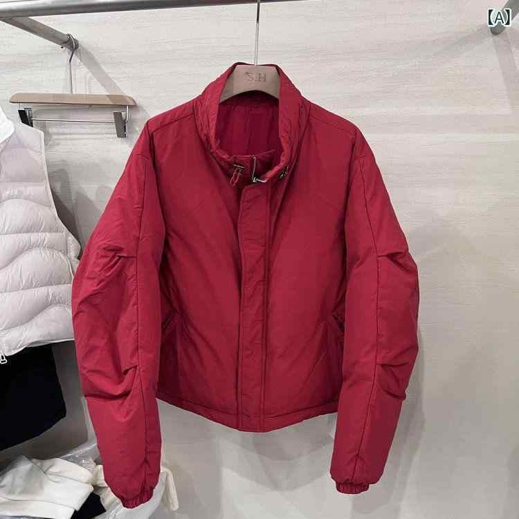 コート レディース 冬用 ゆったり 中綿ジャケット アウター 秋冬 ジャンパー 防寒着 大きいサイズ 体型カバー 着痩せ ショート丈 ハイネック スタンドカラー カジュアル 無地 シンプル 厚手 軽量 保温性 通学 通勤 普段着 アウトドア 暖かい ショ