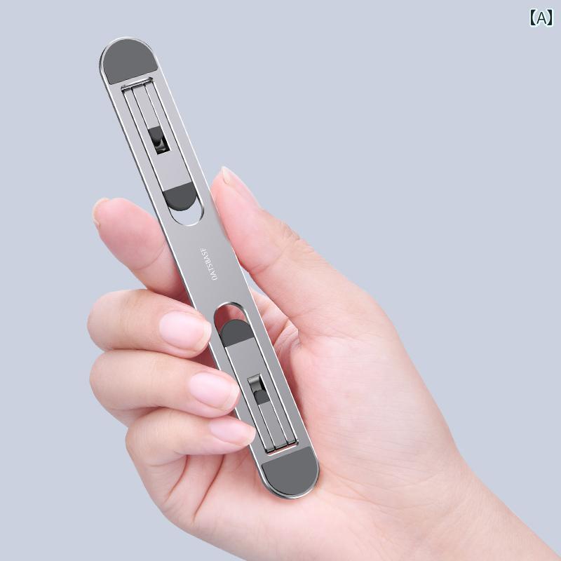 ラップトップスタンド ノートブック ブラケット ラジエーター デスク 高さ調整 フットパッド アルミニ..