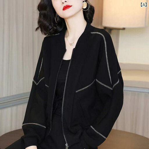女性 黒 コート 野球 ユニフォーム 春 新風 大きいサイズ ジャケット トップス ファッション カジュアル ショート 無地 ラウンドネック ジッパー レギュラースリーブ 白 女性 黒 コート 野球 ユニフォーム 春 新風 大きいサイズ ジャケット トップス ファッション カジュアル ショート 無地 ラウンドネック ジッパー レギュラースリーブ 白