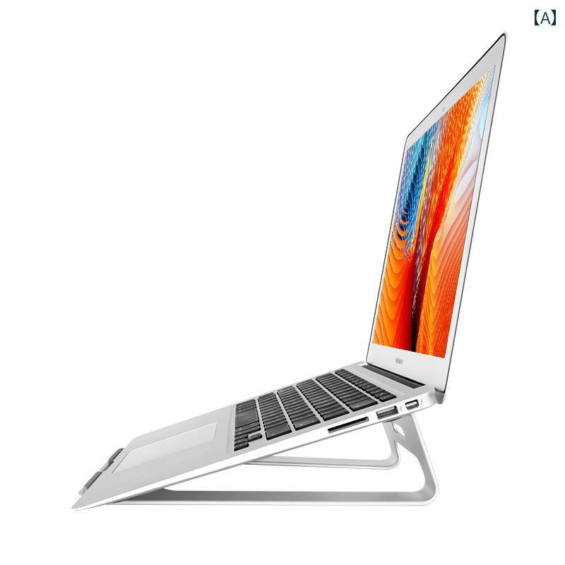 ラップトップスタンド アルミ合金 ノートブック 棚吊り下げ ベース ラジエーター デスク 強化 ポータブ..