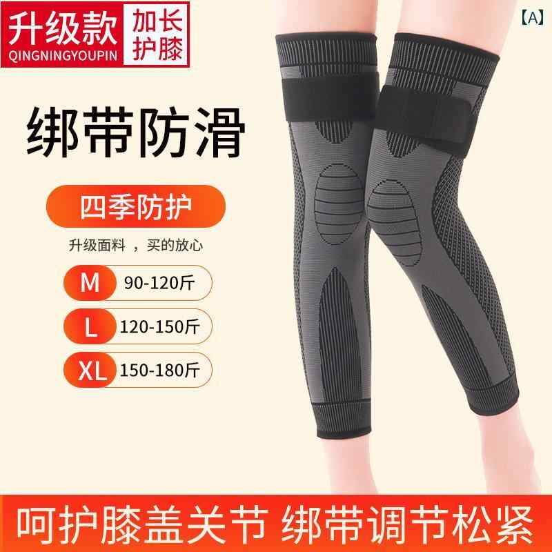 レッグウォーマー 拡張 ストラップ 膝パッド 男性 女性 暖かく 古い 冷たい足 保温 ベルベット 袖 ランニング スポーツ 黒 オレンジ 緑