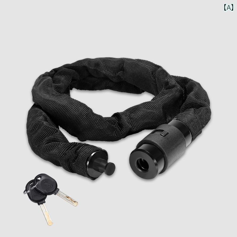 自転車 ロック ポータブル 盗難防止 黒