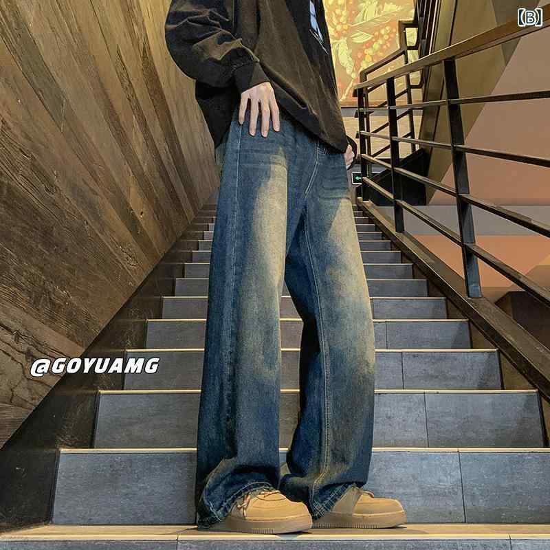 デニムパンツ メンズ 男性用 ズボン ジーンズ ジーパン ボトムス ワイドパンツ ス...