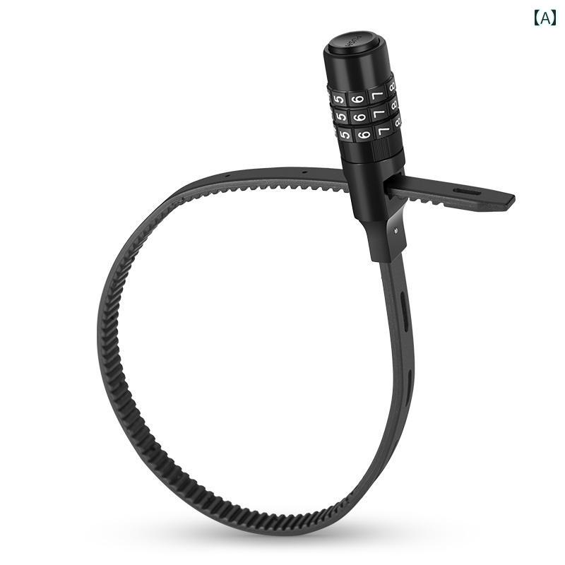 自転車 ロック ポータブル 盗難防止 黒