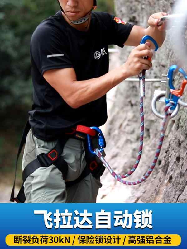 カラビナ 小さな アイフック 屋外 ロッククライミング メイン 登山 バックル ダウンヒル 機器 フライ Lada 拡張 高地 操作 安全 黒 赤 青