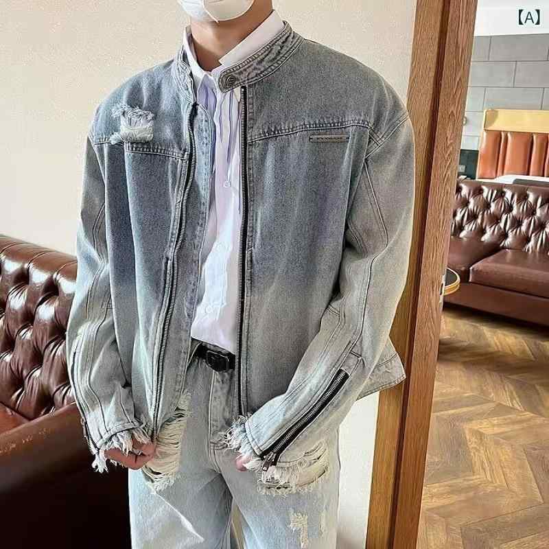 デニムジャケット メンズ 男性用 アウター トップス 秋 春秋 ウォッシュ加工 ヴィ...