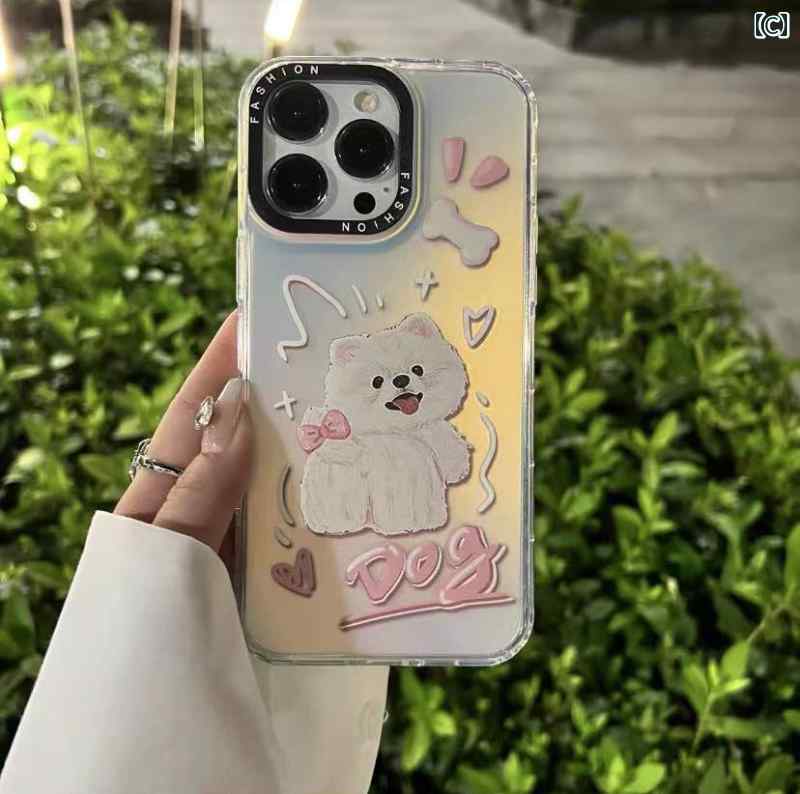 iPhoneケース アンカー 推奨 Apple 14 携帯電話 13 オールインクルーシブ 11 落下防止 12 透明 シリコン 女性 適用 ビア ラビット グラデーション レーザー