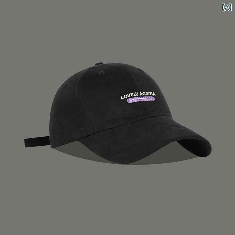 夏 帽子 ベースボールキャップ 韓国 ベージュ 女性 ファッション アルファベット 学生 潮 ユニセックス..