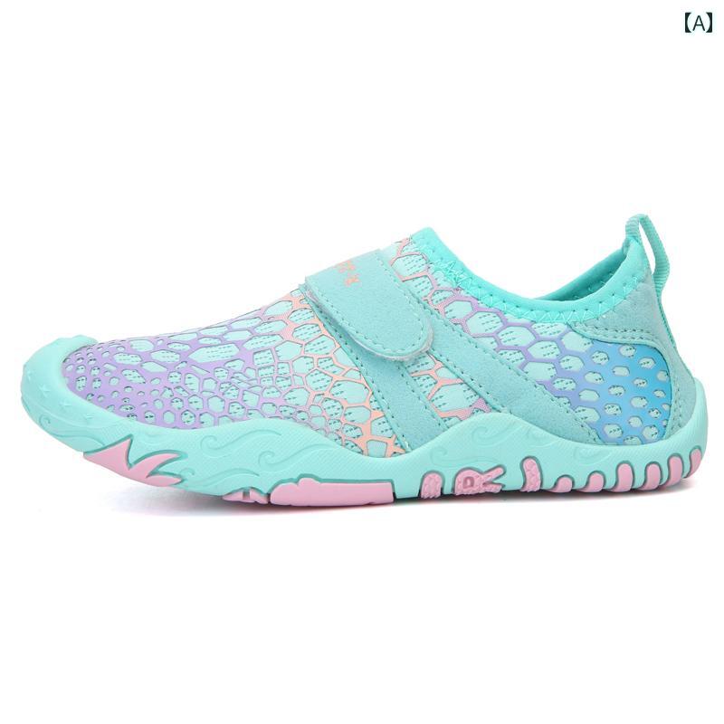 男性 五本指 靴 夏 子供用 滑り止め 通気性 速乾 軽量 リバー ビーチ 屋外 水泳 ブルー ブラック