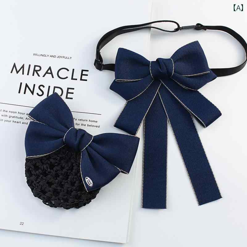 蝶ネクタイ 襟花 女性 プロ ヘッド フラワー スーツ 銀行 ホテル ポスト ツーリング 制服 シャツ 無地