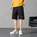 スポーツ ショートパンツ 夏 冷感 薄手 カジュアル 五分丈 メンズ ゆったり ポケット ストレート ブラック レッド ブルー