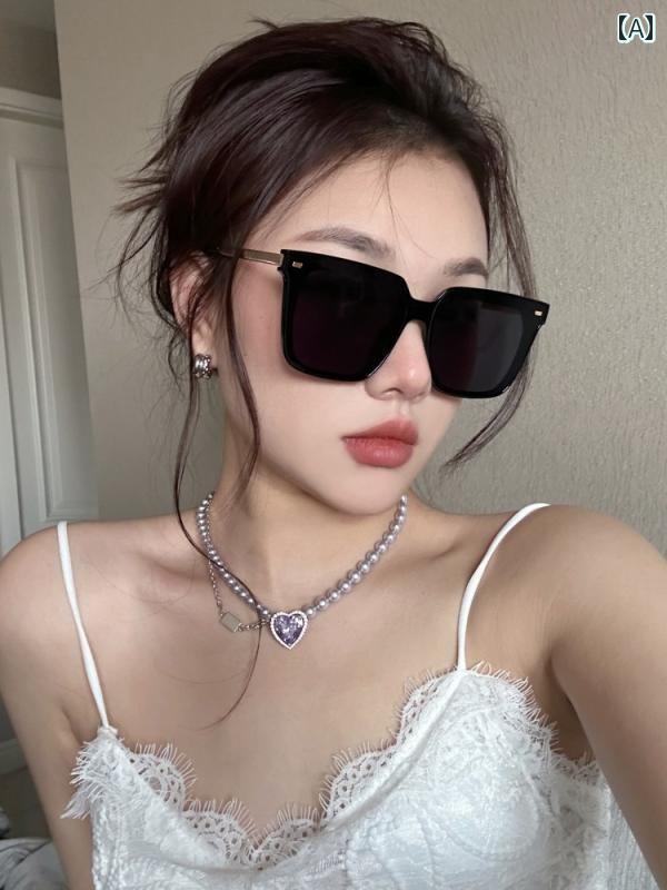 黒サングラス ユニセックス シンプル 韓国ファッション スクエア 夏 ストリート 薄い ブラウン ブラック ベージュ(4.0)