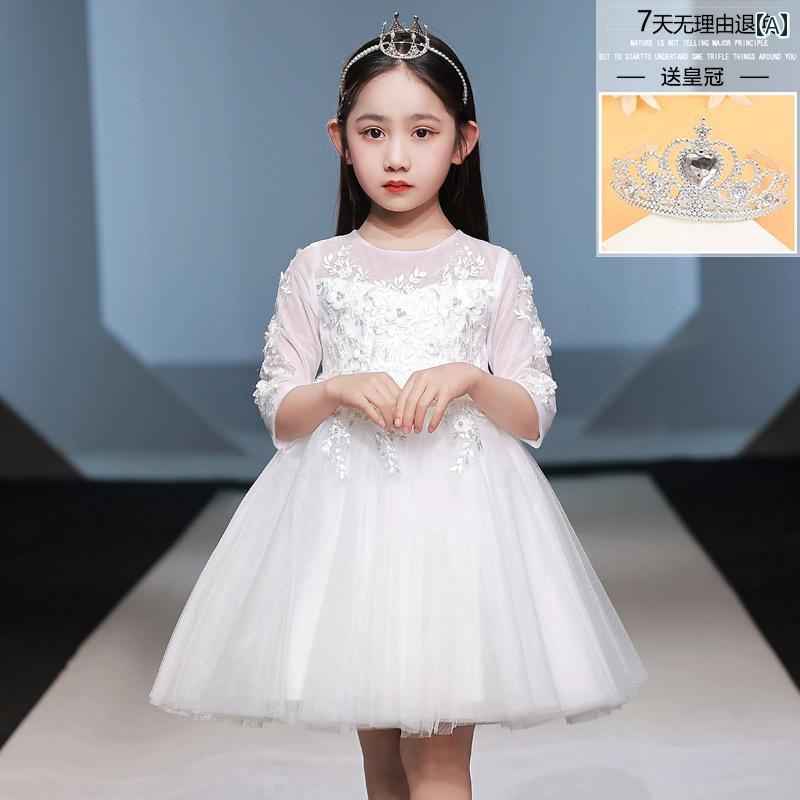 子供用 プリンセスドレス 女の子 撮影 写真 サマー 誕生日 イベント ピアノ 衣装 ホワイト グレー