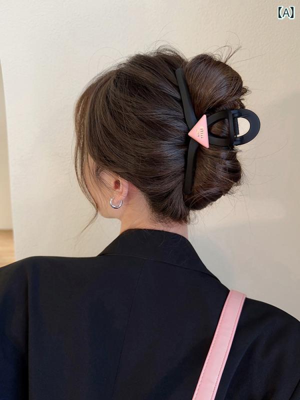 ヘアクリップ レディース ヘッドギア エレガント ピンク 黒