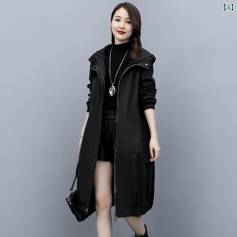 レディース ウインドブレーカー ファッション 春秋 大きいサイズ カジュアル 婦人服 ブラウン ブラック グレー(4)