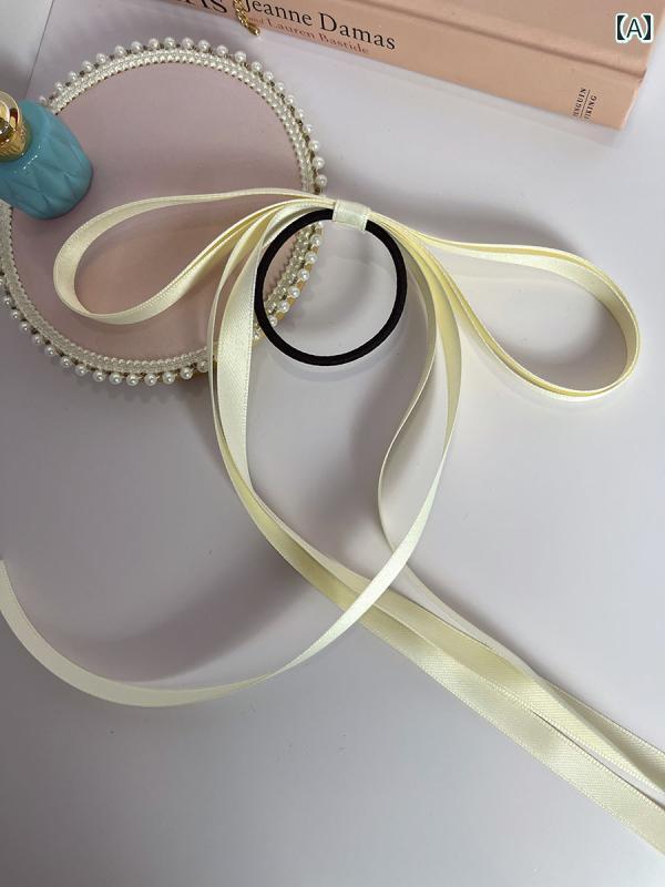 女性 アクセサリー ヘアバンド 白 かわいい おしゃれ 綺麗 美しい 髪留め リング ヘッド ロープ ネクタ..