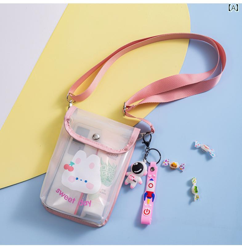 透明 バッグ レディース 防水 ショルダーバッグ シンプル かわいい ピンク 青 紫