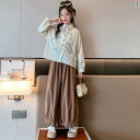 子供用シャツ 女の子 スーツ 秋 カジュアル 春 つぼみ パンツ 2 点セット 可愛い 綺麗 おしゃれ レジャー 女性