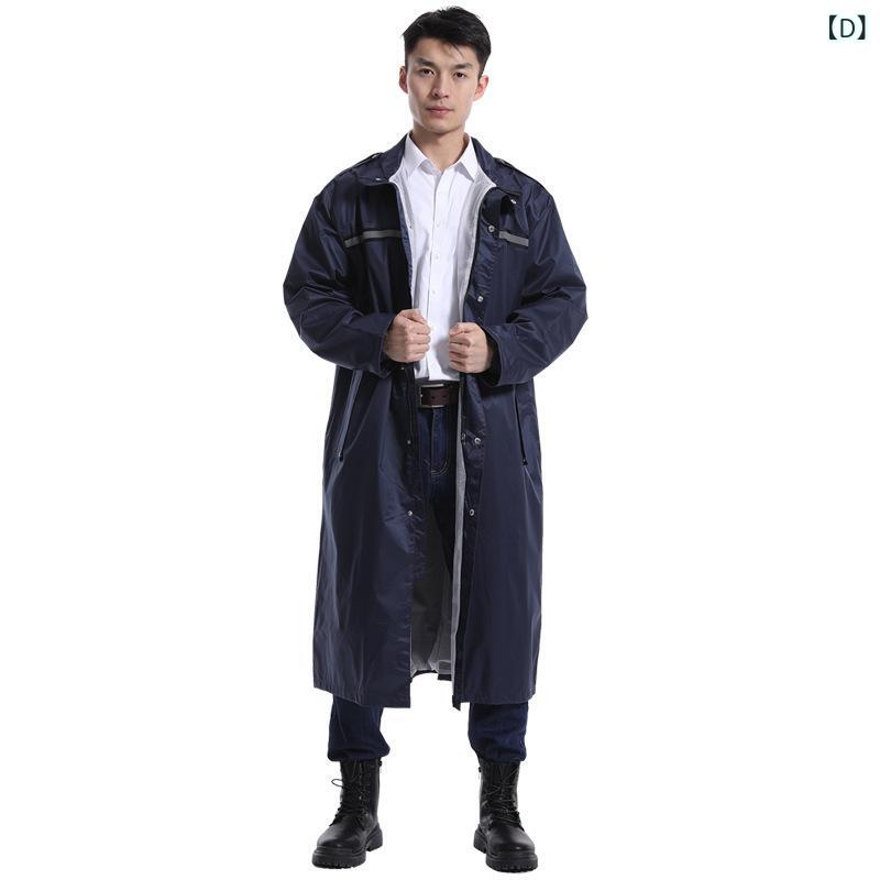 レインコート 男女兼用 メンズ レディース ロング丈 反射材付き 雨合羽 防水 撥水 防風 雨具 カッパ 自転車 バイク 通勤 通学 アウトドア キャンプ 釣り 作業用 軽量 携帯用 おしゃれ シンプル 無地 フード付き 大きいサイズ ゆったり 体型カバ taico-10086916 暮らしのお手伝い サンプル画像3