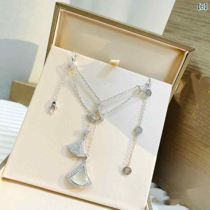 ネックレス レディース アクセサリー ペンダント 鎖骨チェーン ジュエリー ダブル...