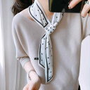 女性 スカーフ 春秋 小さな 薄い 千鳥格子 水玉 韓国 装飾的 長い 短い リボン オールシーズン 兼用 綺麗 おしゃれ 可愛い 長方形 プリント