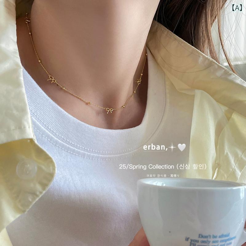 ネックレス レディース シルバー 純銀 鎖骨チェーン ハートモチーフ リボン デザイン 高級感 小さめ かわいい アクセサリー ジュエリー シンプル デイリーユース パーティー フォーマル プレゼント ギフト 贈り物 おしゃれ 大人かわいい 華奢 細身