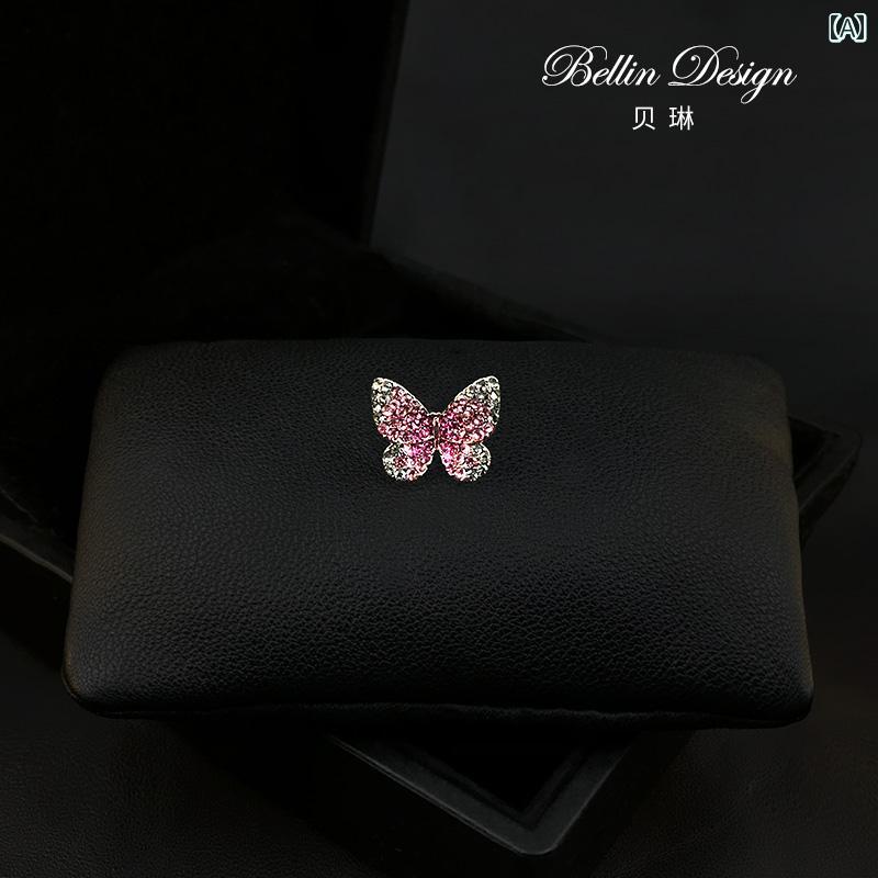 シャツ ブローチ ミニ かわいい 日本 蝶 スーツ ボタン ブラウス 首の装飾 小さな ピン アクセサリー コサージュ 綺麗 可愛い おしゃれ