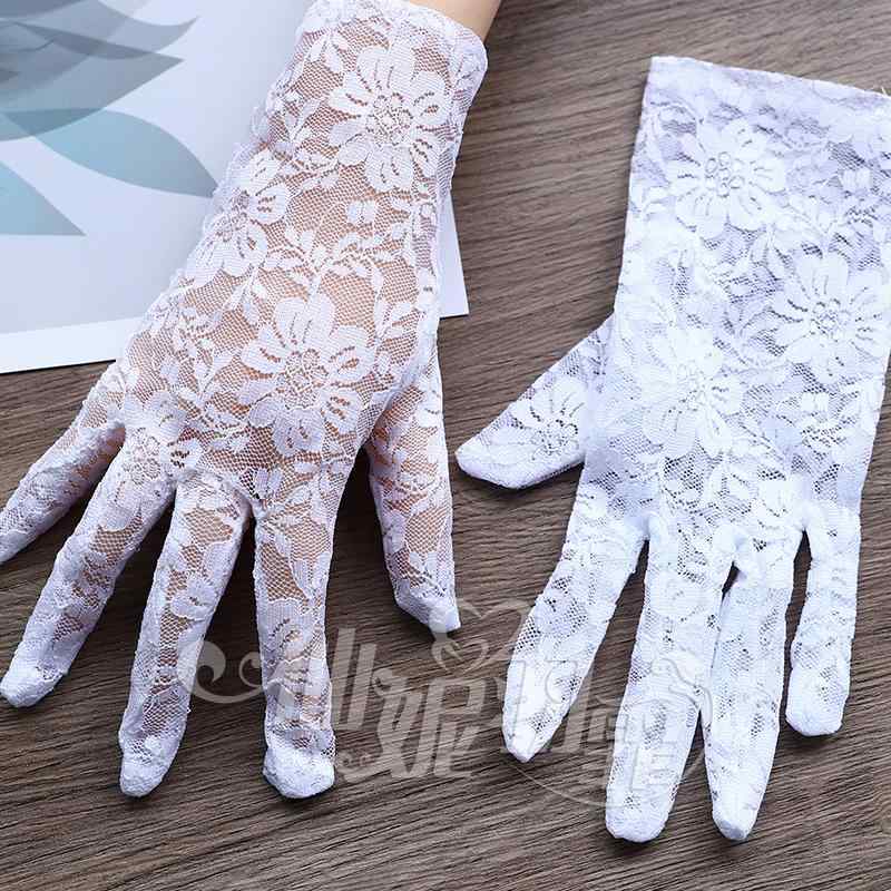 レースの手袋 ブライダル ショート ウェディング アクセサリー ガーゼ 小道具 エチケット 運転 薄い