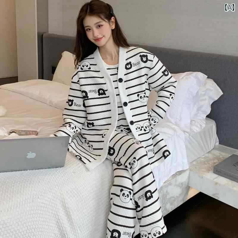 マタニティ パジャマ キルティング 綿 スリーピース 服 冬 秋 産後 妊娠 専用 授乳用 ホームウェア 長袖 綺麗め おしゃれ 可愛い