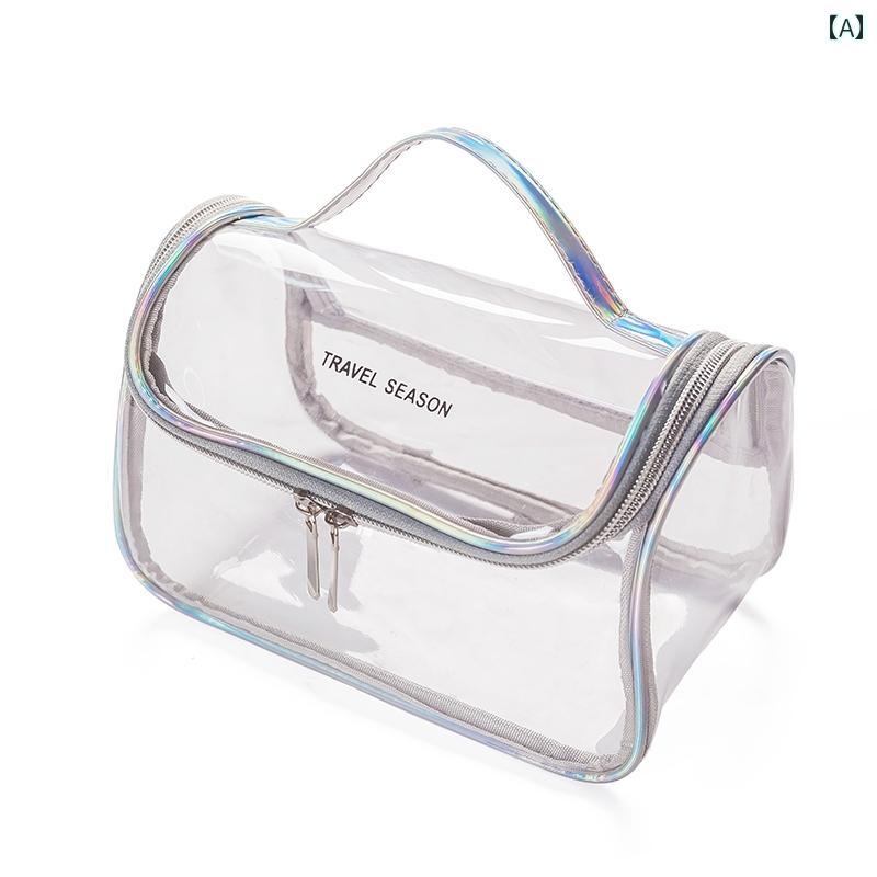 透明 化粧品 収納袋 インターネット バッグ 女性 スーパー ホット 大容量 ポータブル 防水 トイレタリ..