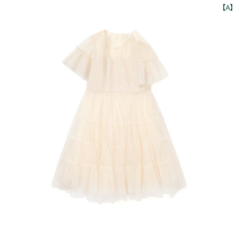 子供用 スカート キッズ ガール プリティ かわいい おしゃれ ファッション 女の子 プリンセス サマー ドレス 大きい ガーゼ レジャー ワード 綺麗め