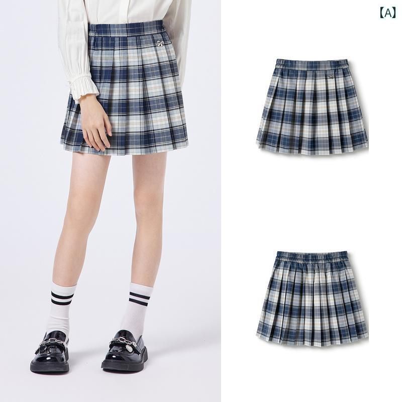 子供用 スカート キッズ 女の子 ガール プリティ かわいい おしゃれ ファッション 春秋 ドレス チェッ..