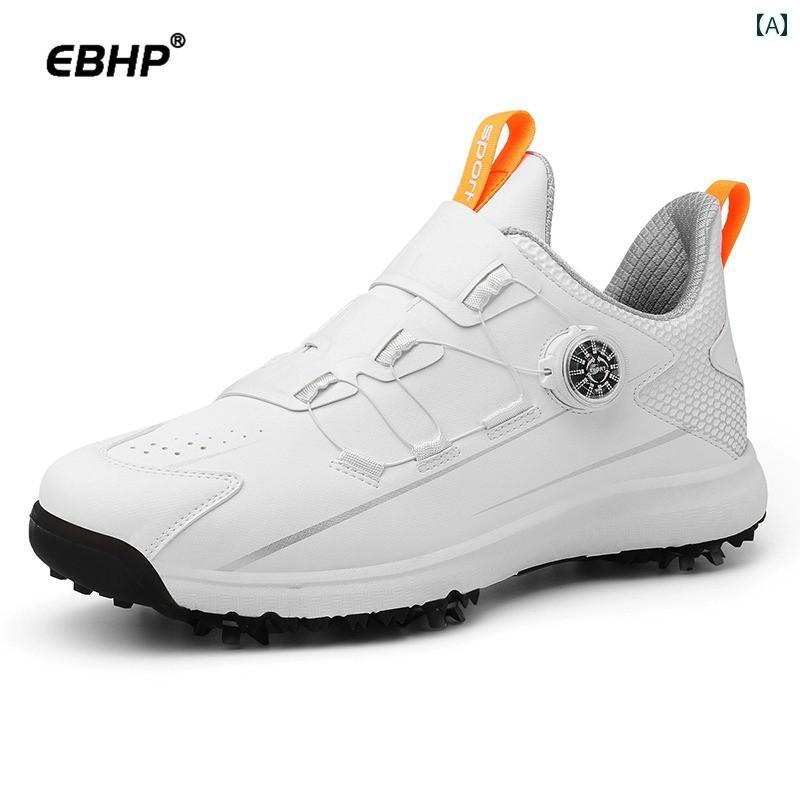 メンズ ゴルフシューズ レディース 大きいサイズ 防水 滑り止め 屋外 通気性 スポーツ ラバー マイクロ..