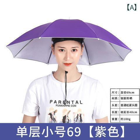 日傘 帽子 傘 露店 茶 日焼け防止 大型 釣り 広告 可愛い 迷彩 スイカ パープル レッド ブルー