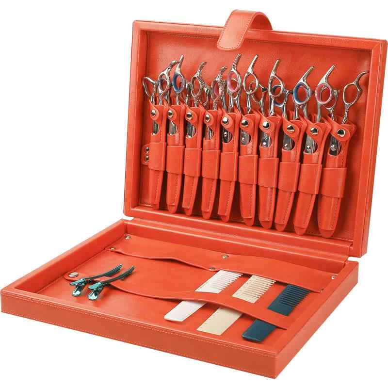 はさみ用 バッグ シザー 収納 ボックス 美容師 ペット シザーバッグ スタイリッシュ シンプル 黒 オレ..