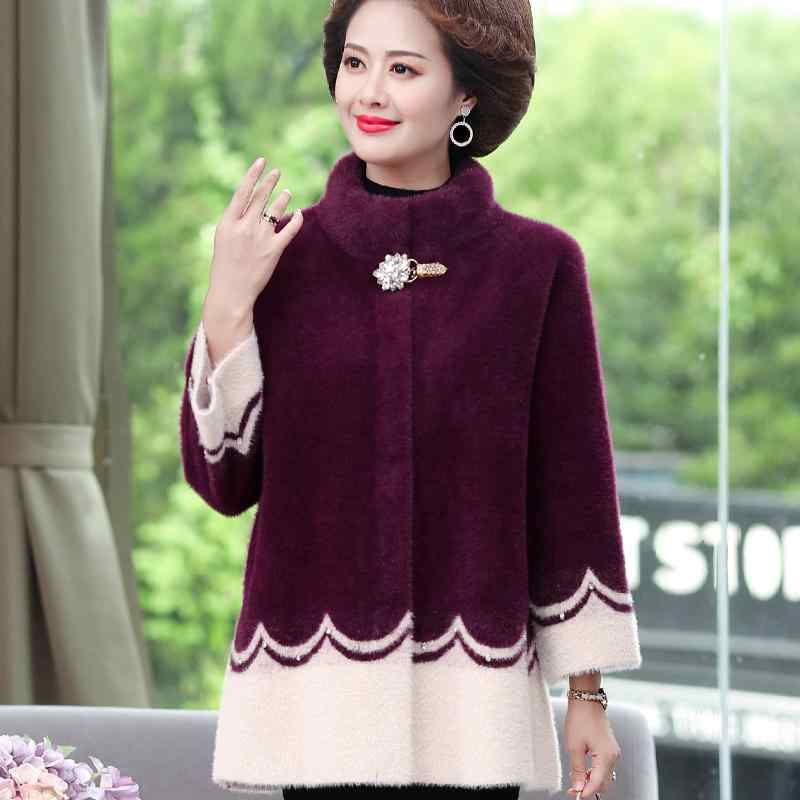 レディース コート 白 ベルベット トップス 秋冬 ウール 厚手 婦人服 シック ファッション 紫 ピンク