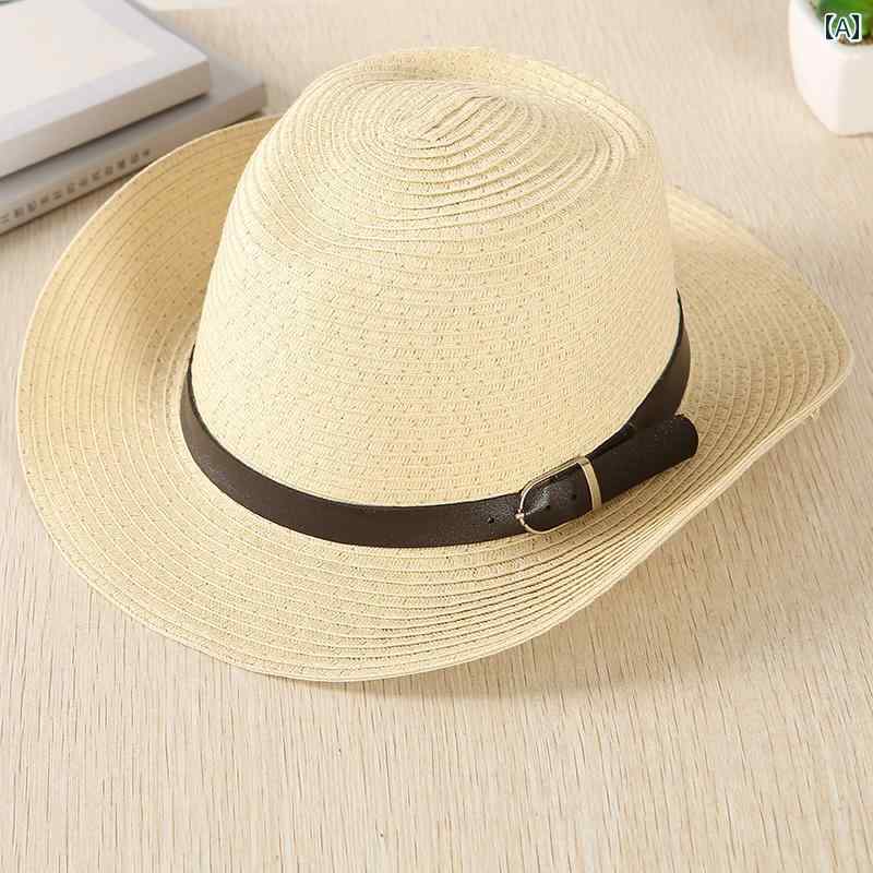 麦わら帽子 つば 大きい ファーマー サンハット シンプル おしゃれ メンズ レディース 夏 日焼け防止 ..