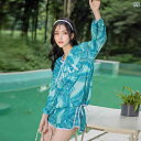 女性用 日焼け防止 水着 カバー アップ 保守的 長袖 スポーツ 3 点 セット 分割 スカート 休暇