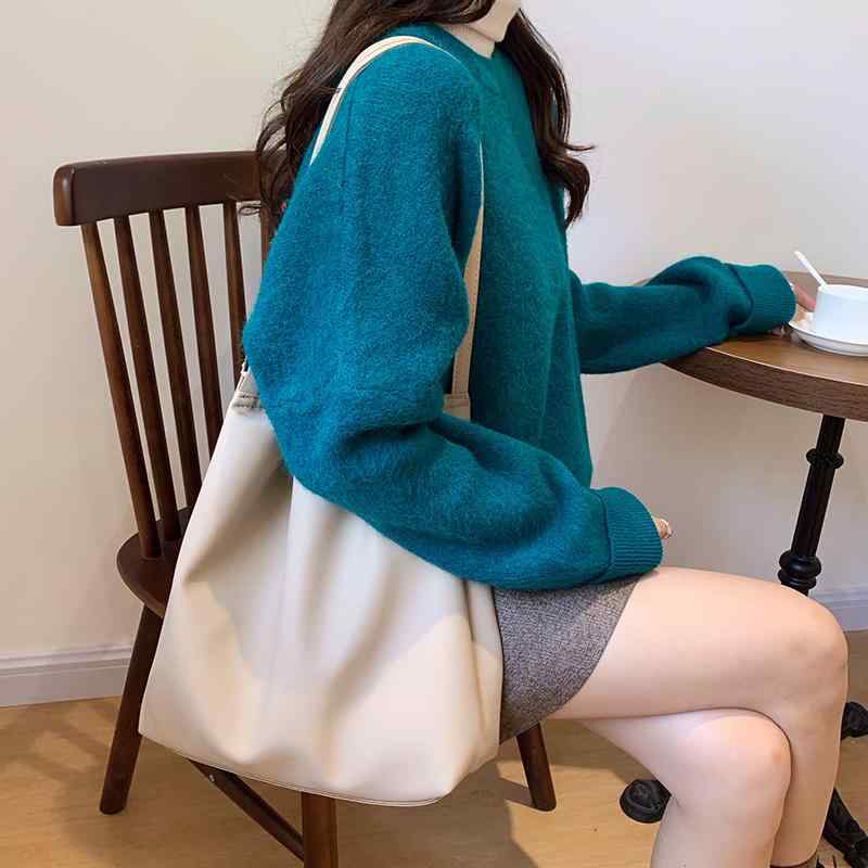 シンプル バッグ レディース 韓国 オルチャン ショルダーバッグ 大容量 カジュアル トートバッグ アプ..