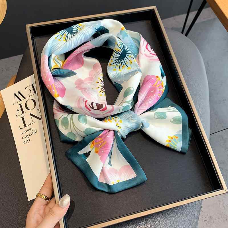 女性 スカーフ おしゃれ 柄付き シンプル ファッション フォーマル カジュアル シルク風 メンズレディ..