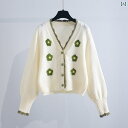 ニット レディース カーディガン セーター ジャケット ファッション おしゃれ 春秋 V ネック 韓国 コート ホワイト パープル