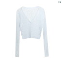 ニット レディース カーディガン セーター ジャケット ファッション おしゃれ 夏 サスペンダー V ネック 薄い 日焼け防止 アウタートップ ブルー ホワイト...