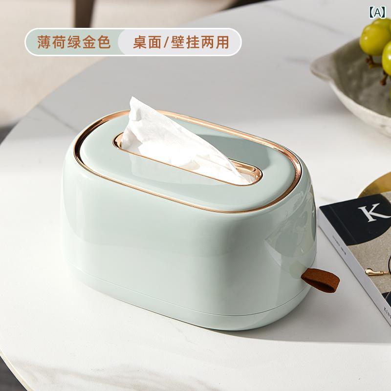 リモコン 収納 ボックス ティッシュ 紙 ホーム リビングルーム 多機能 壁掛け 春 ナプキン グリーン ホ..