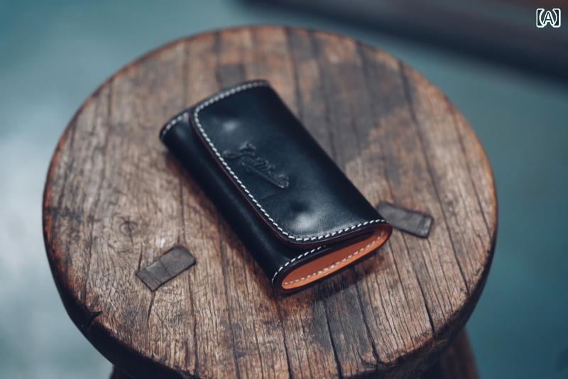 キーケース ファッション 男性 カジュアル おしゃれ 綺麗 可愛い カード レトロ ホルダー 牛革 ブラッ..