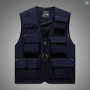 登山 ベスト メンズ おしゃれ シンプル ファッション カジュアル アウトドア 釣り マルチ ポケット 写真 速乾 ノースリーブ コート ジャケット カーキ 緑...